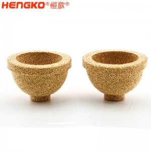 微孔專業(yè)廠家定制銅燒結(jié)粉末過濾筒帽杯 用于微米級(jí)過濾應(yīng)用