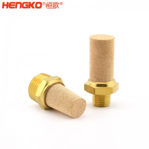 恒歌定制不銹鋼/銅粉氣動(dòng)元件消音器_消音濾芯降噪耐高溫，應(yīng)用于真空泵