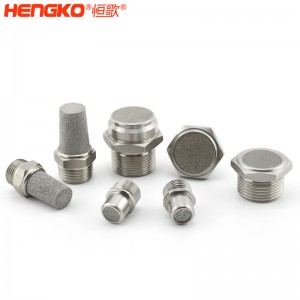 恒歌定制不銹鋼/銅粉氣動(dòng)元件消音器_消音濾芯降噪耐高溫，應(yīng)用于真空泵