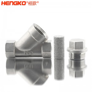 恒歌定制316L粉末燒結(jié)不銹鋼Y型過濾器耐腐蝕易清洗，用于化工行業(yè)