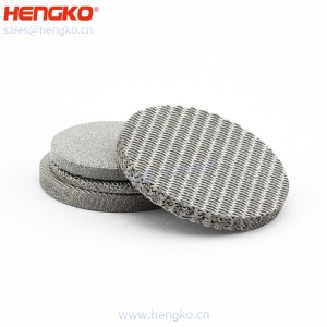 濾芯廠家不銹鋼316燒結(jié)網(wǎng)過濾片呼吸金屬孔隙均勻透氣，水處理過濾用