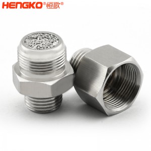 5 10 30 40微米醫(yī)用級粉末燒結(jié)不銹鋼316L直列式過濾器氧氣回路通風(fēng)機過濾用