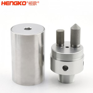 316不銹鋼樣氣過濾器耐高壓高強(qiáng)度易清洗，用于污水管道氣體檢測分析高溫氣體取樣探頭過濾器